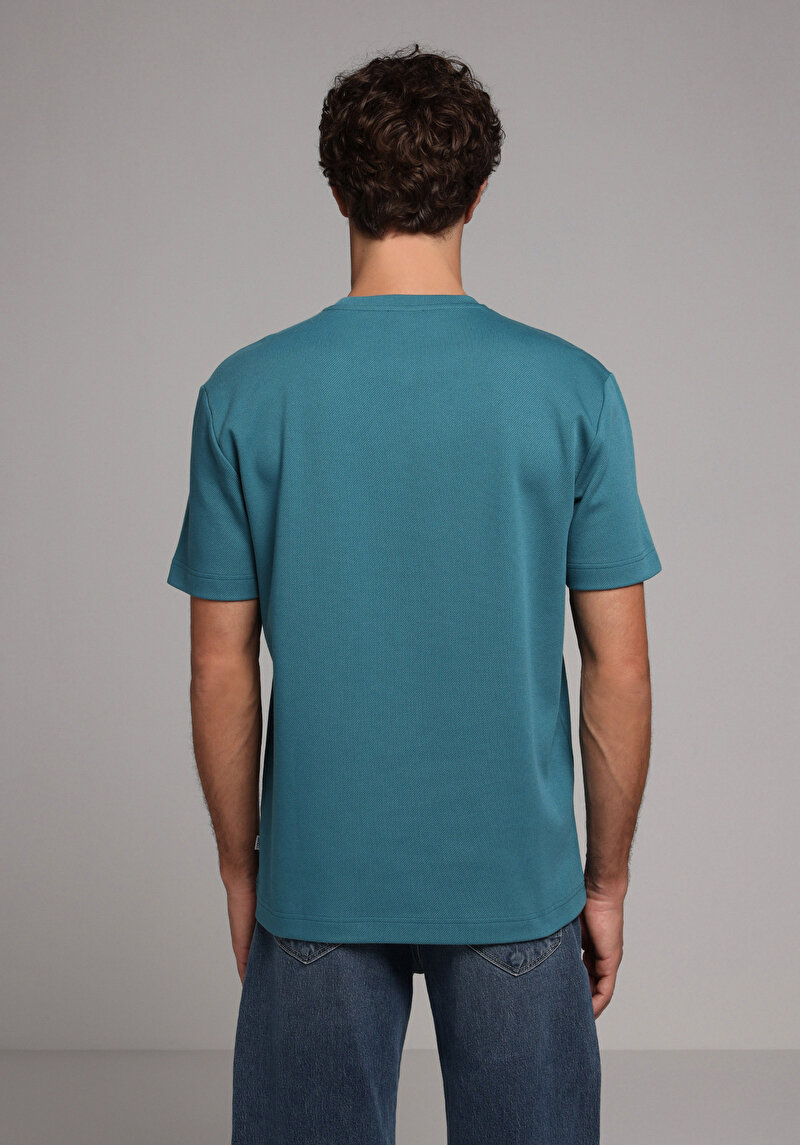 Показати інформацію про Футболка З Коротким Рукавом Чоловіча Блакитна