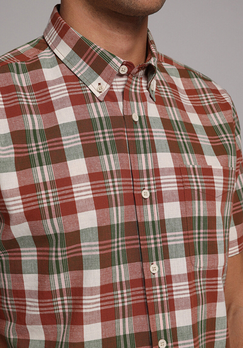 Показати інформацію про Сорочка З Коротким Рукавом Чоловіча Зелена  Cl1079087