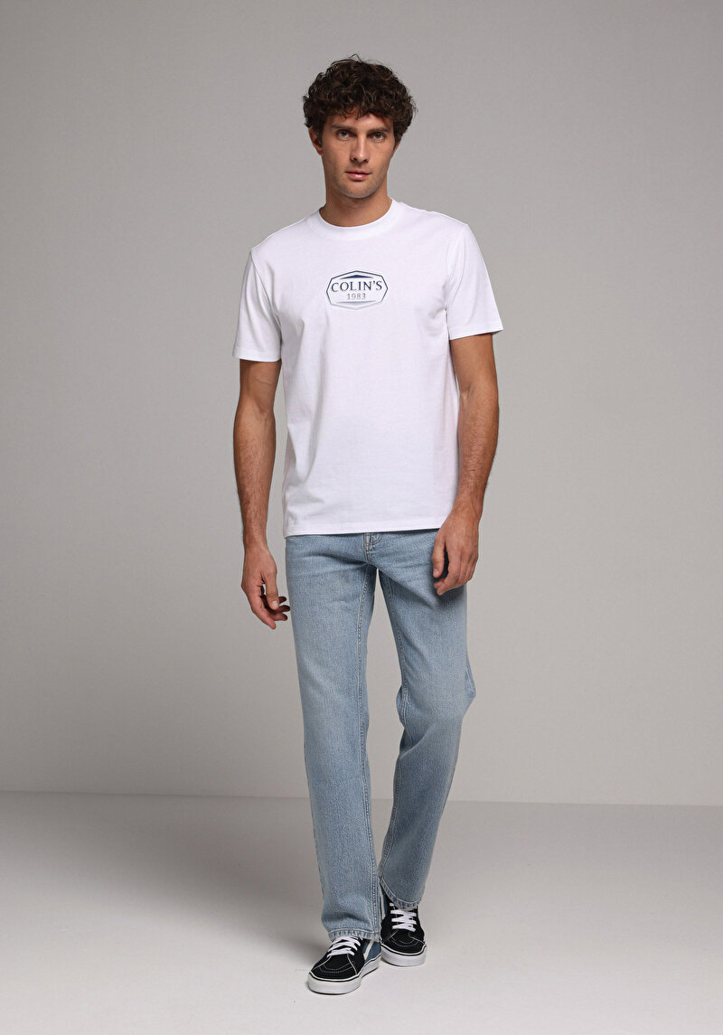 Показати інформацію про Футболка З Коротким Рукавом Чоловіча Біла