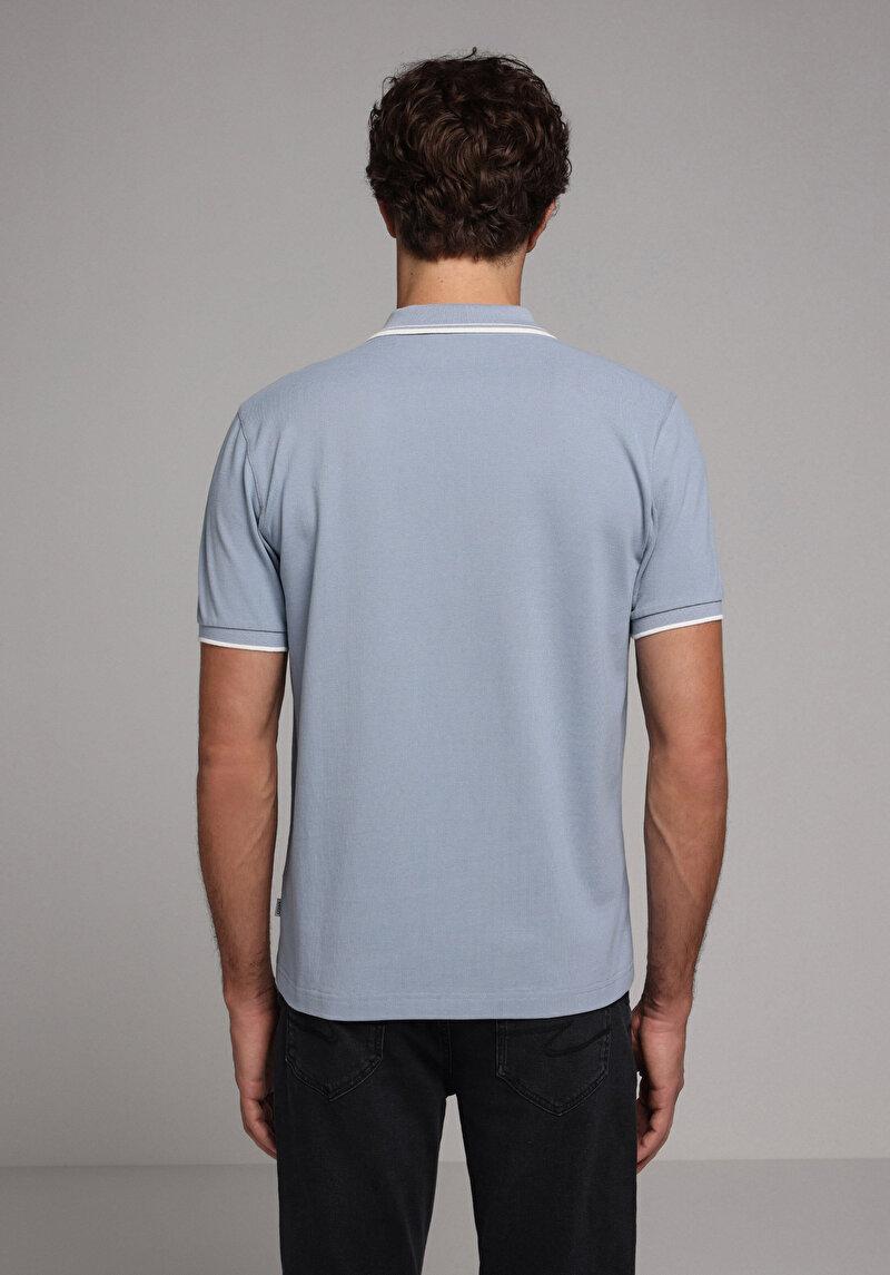 Показати інформацію про Поло З Коротким Рукавом Чоловіче Блакитне
