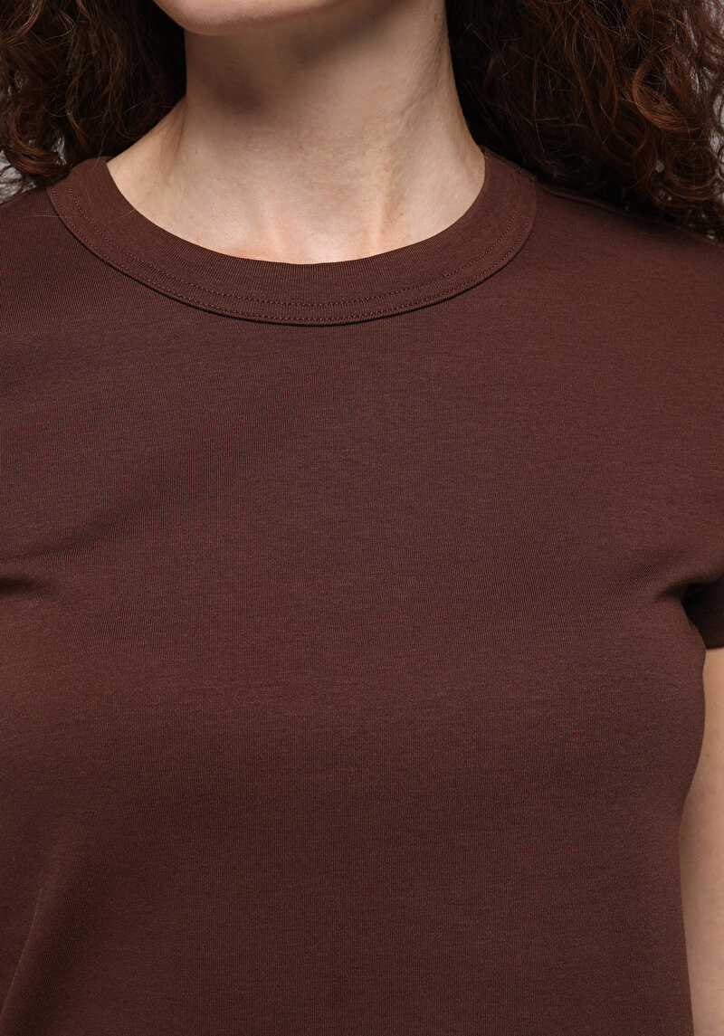 Зображення Футболка З Коротким Рукавом Жіноча Коричнева  Cl1068567