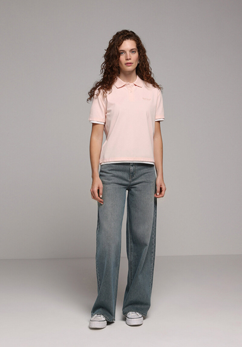 Зображення Теніска Поло З Коротким Рукавом Жіноча Рожева