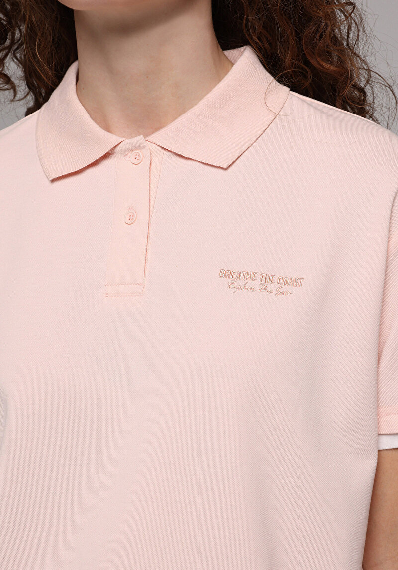 Зображення Теніска Поло З Коротким Рукавом Жіноча Рожева