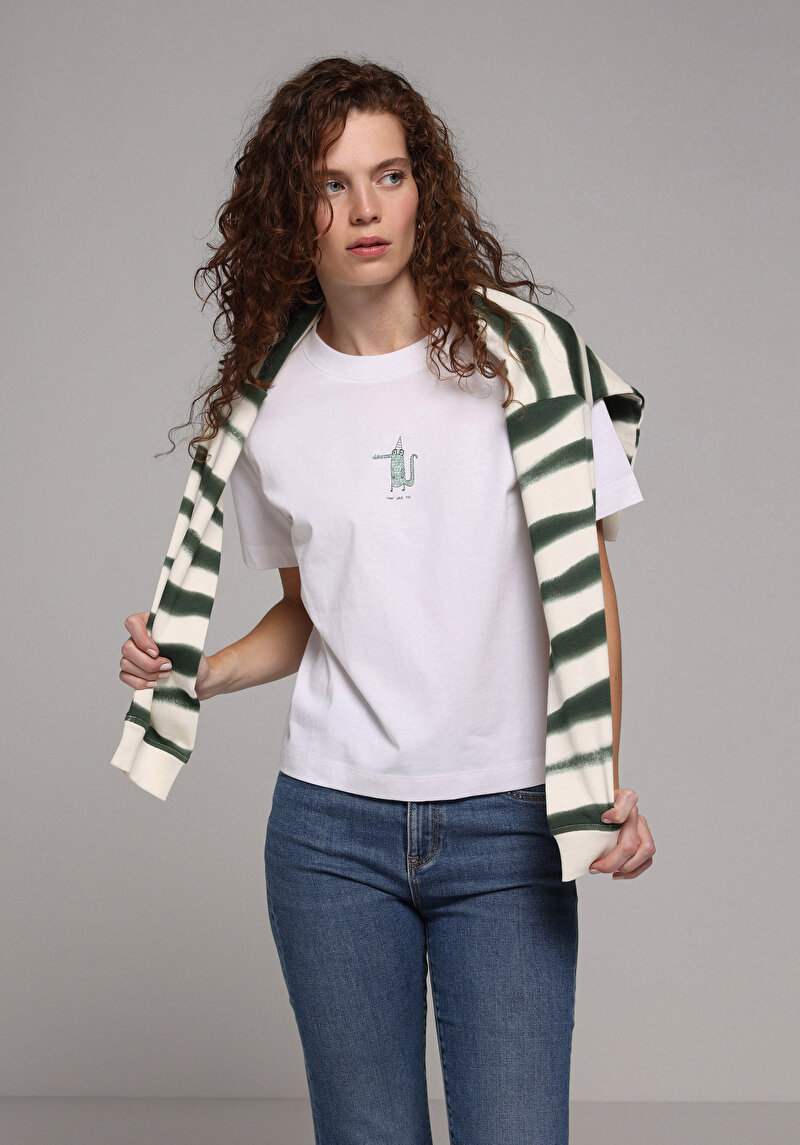 Зображення Футболка З Коротким Рукавом Жіноча Біла  Cl1078907