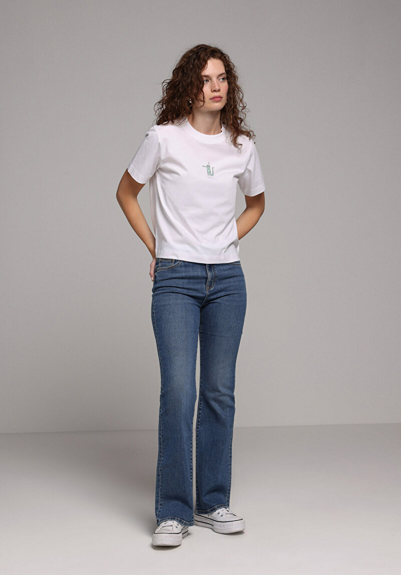 Показати інформацію про Футболка З Коротким Рукавом Жіноча Біла  Cl1078907