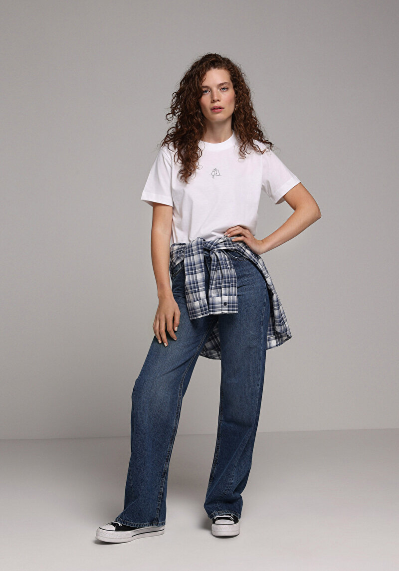 Показати інформацію про Футболка З Коротким Рукавом Жіноча Біла  Cl1079329