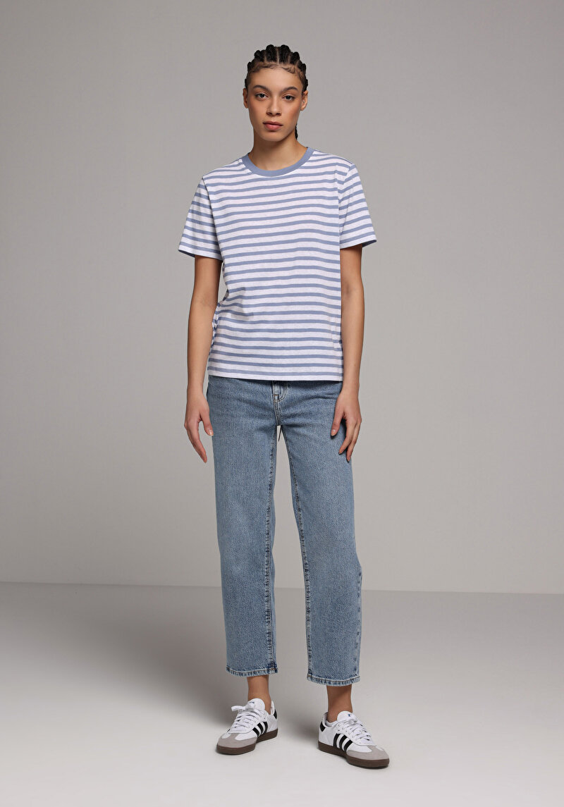 Зображення Футболка З Коротким Рукавом Жіноча Блакитна Cl1079954