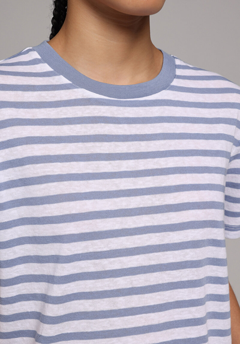 Показати інформацію про Футболка З Коротким Рукавом Жіноча Блакитна  Cl1079954