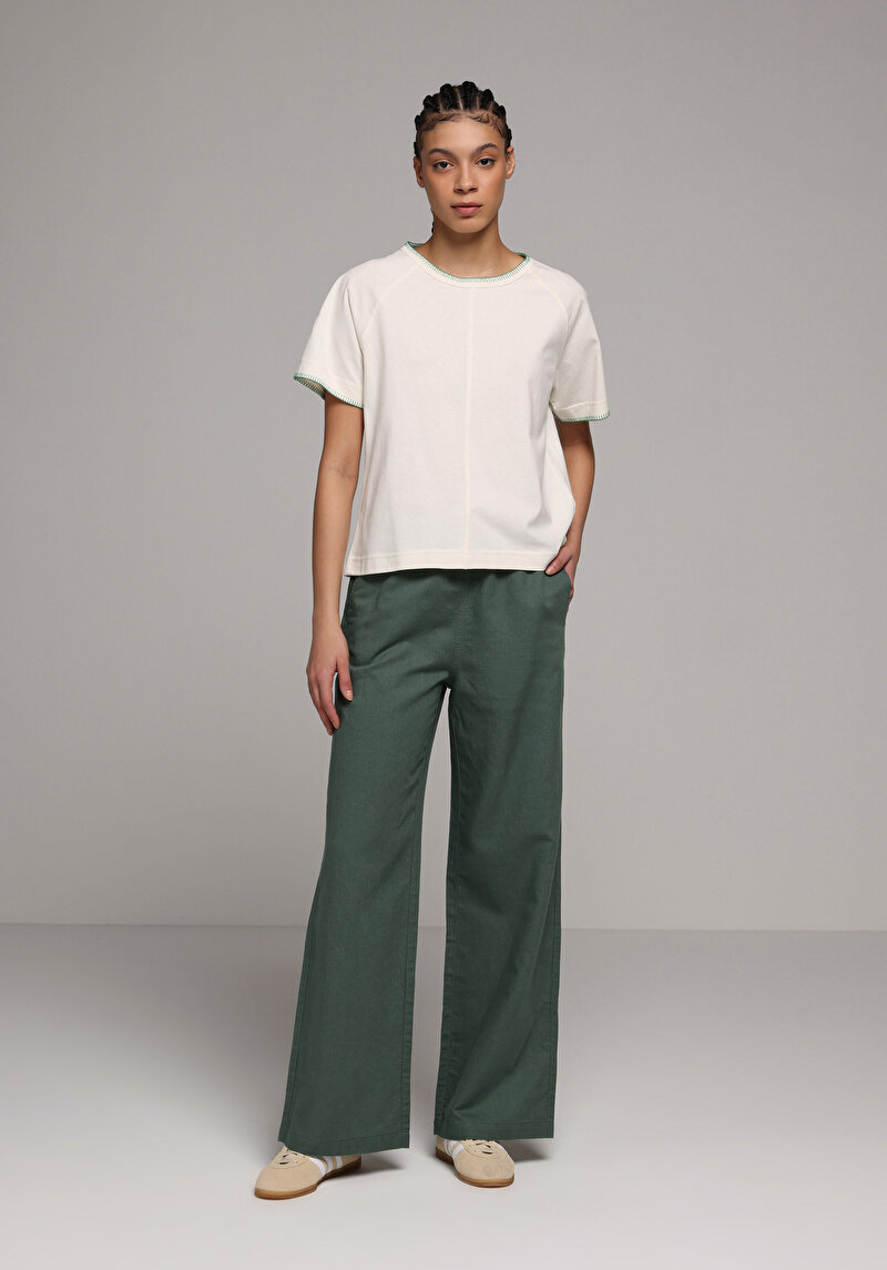 Показати інформацію про Футболка З Коротким Рукавом Жіноча Бежева