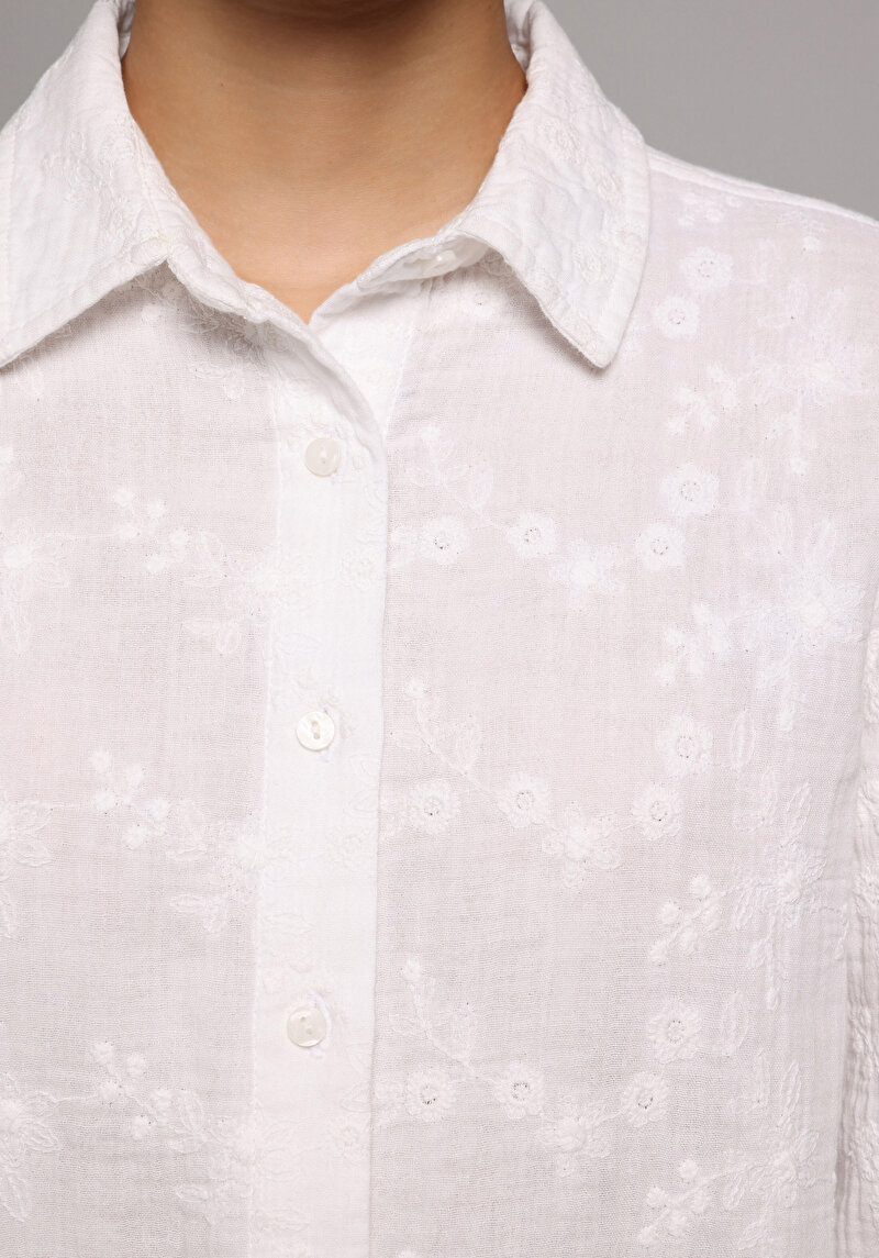 Показати інформацію про Сорочка З Довгим Рукавом Жіноча Біла