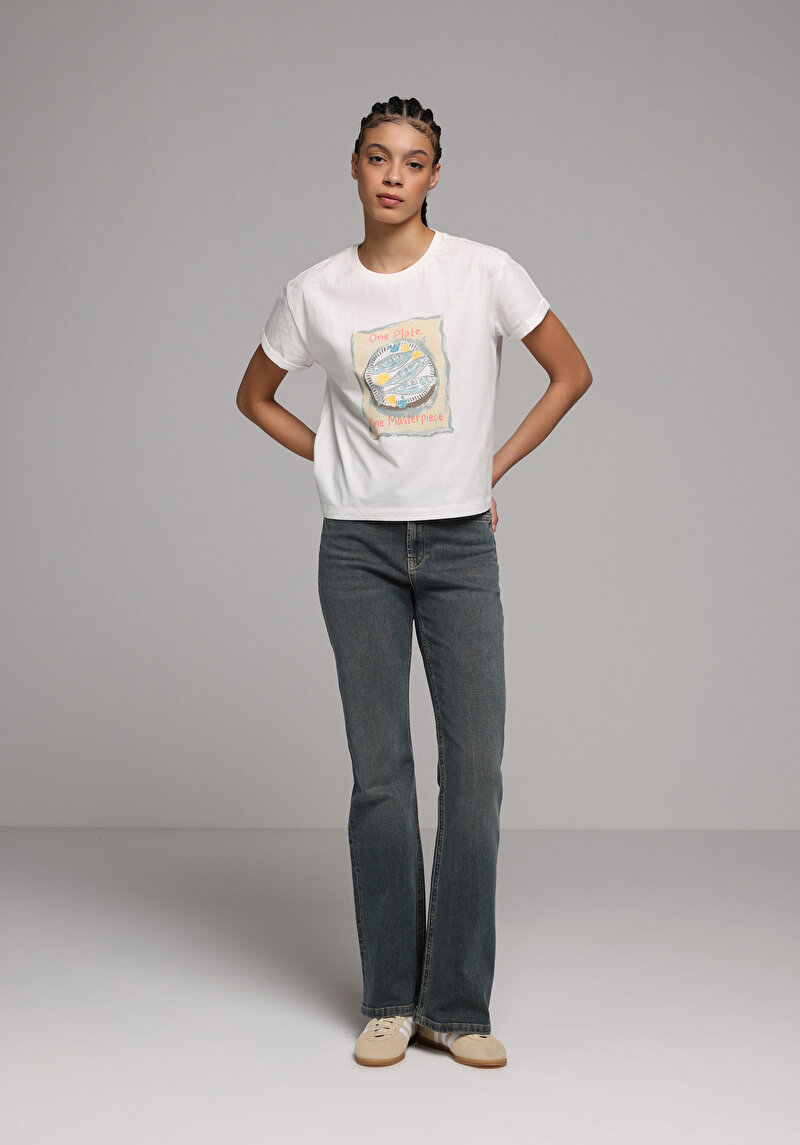 Зображення Футболка З Коротким Рукавом Жіноча Біла