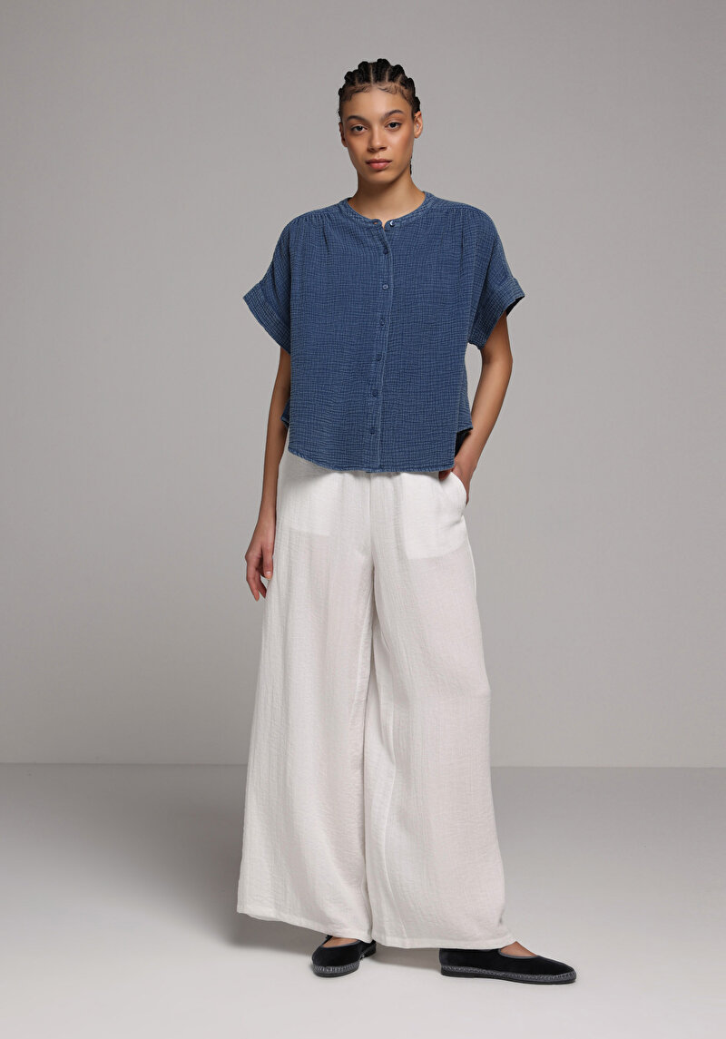 Показати інформацію про Сорочка З Коротким Рукавом Жіноча Блакитна