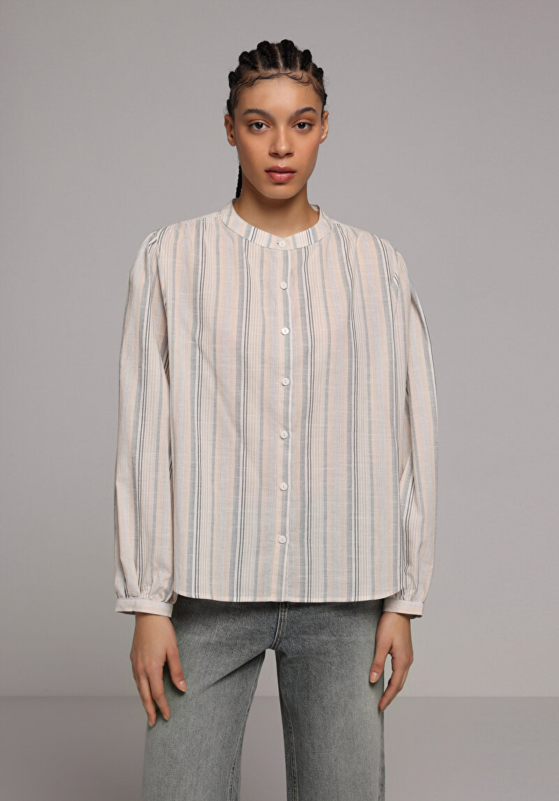 Зображення Сорочка З Довгим Рукавом Жіноча Бежева