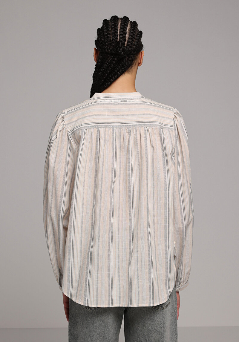 Показати інформацію про Сорочка З Довгим Рукавом Жіноча Бежева