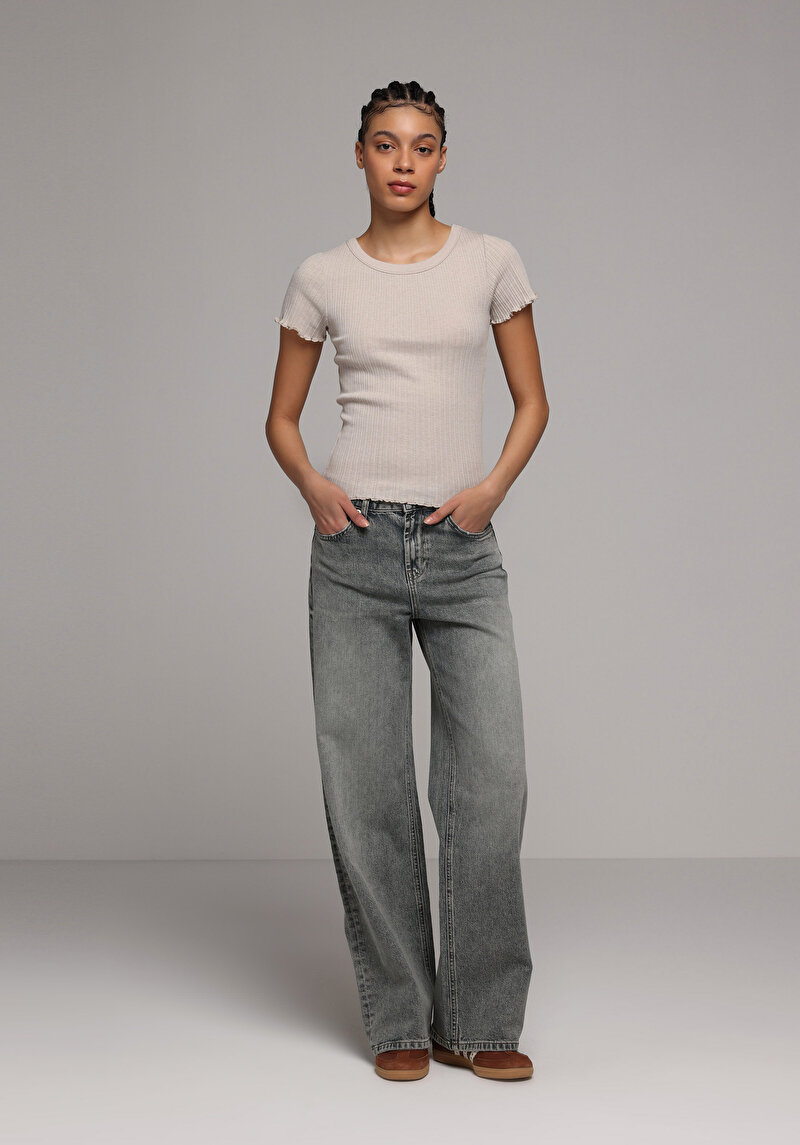 Показати інформацію про Футболка З Коротким Рукавом Жіноча Бежева