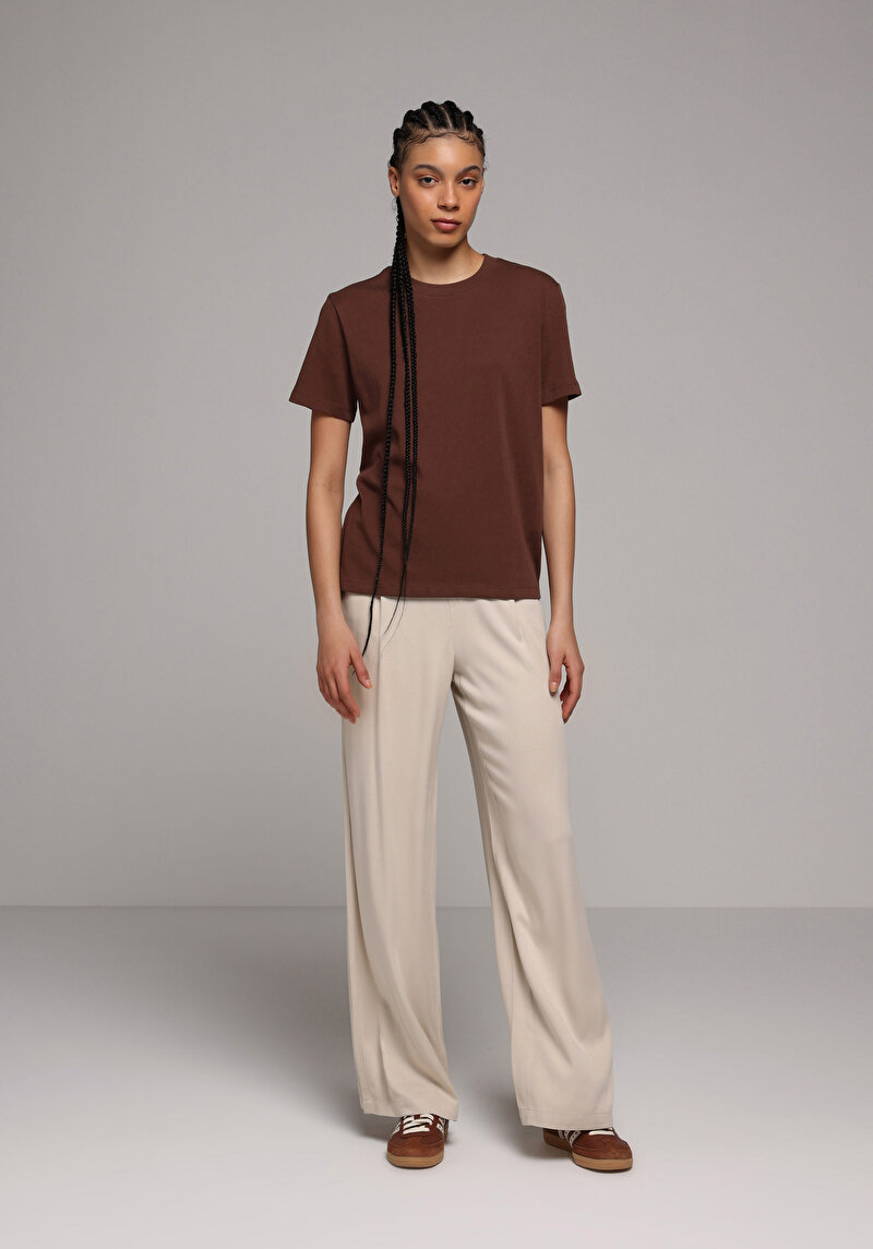 Показати інформацію про Футболка З Коротким Рукавом Жіноча Коричнева  Cl1078623