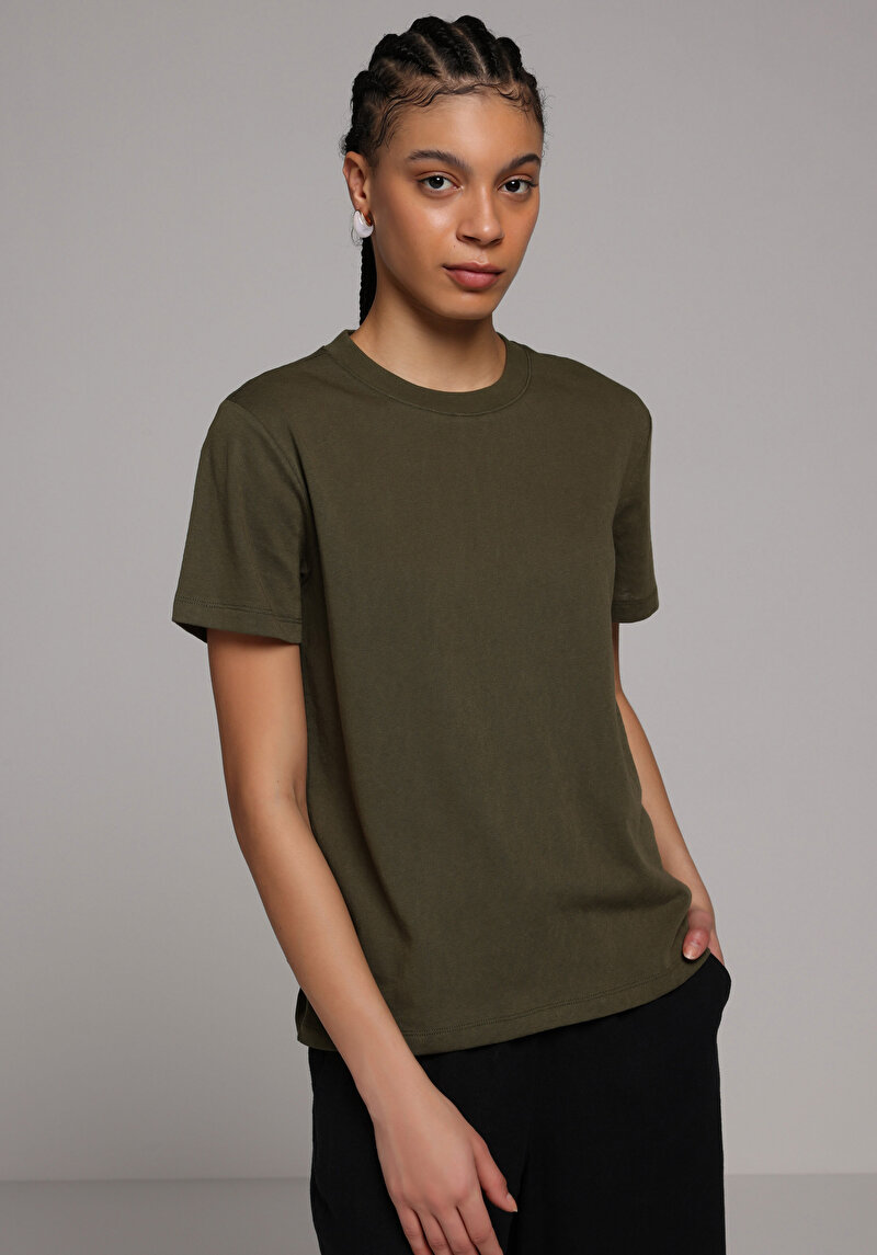 Зображення Футболка З Коротким Рукавом Жіноча Зелена  Cl1078623