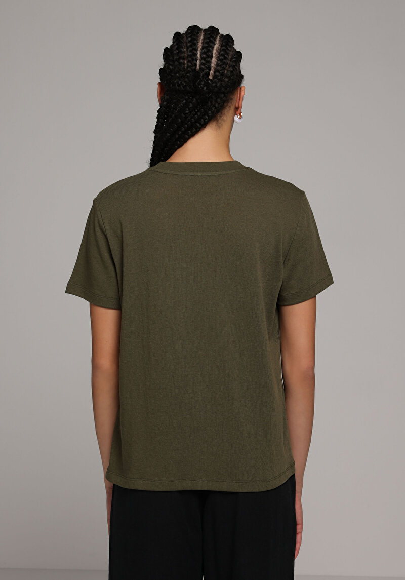 Показати інформацію про Футболка З Коротким Рукавом Жіноча Зелена  Cl1078623