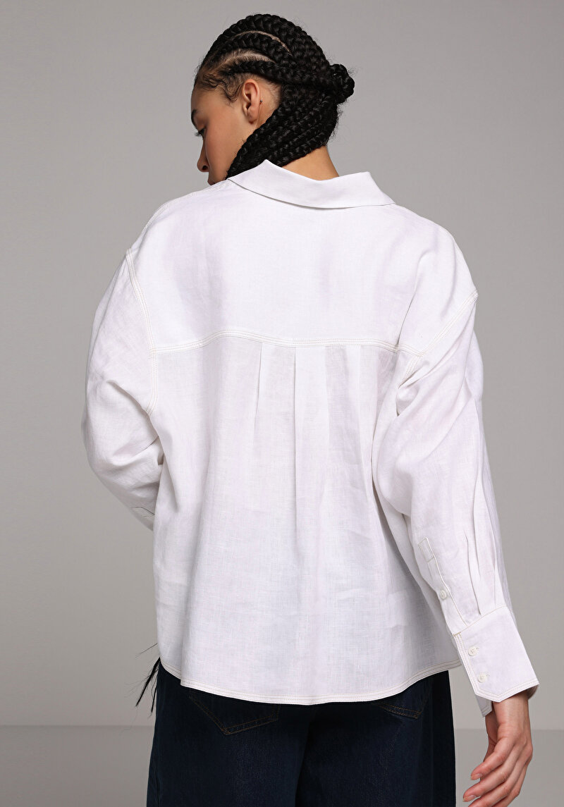 Зображення Сорочка З Довгим Рукавом Жіноча Біла