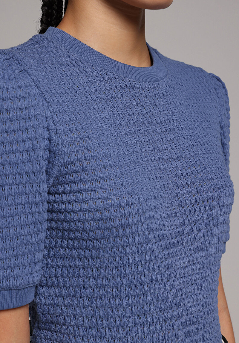 Показати інформацію про Светр Із Коротким Рукавом Жіночий Блакитний