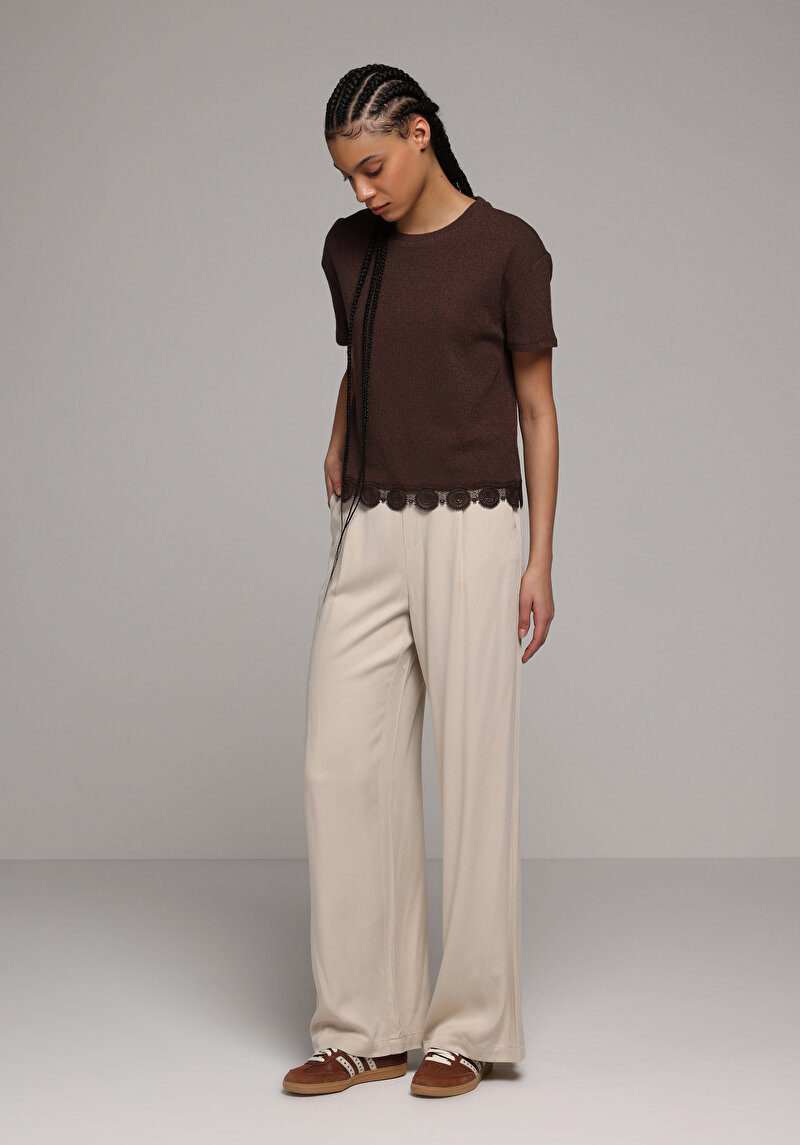 Зображення Блуза З Коротким Рукавом Жіночий Коричнева