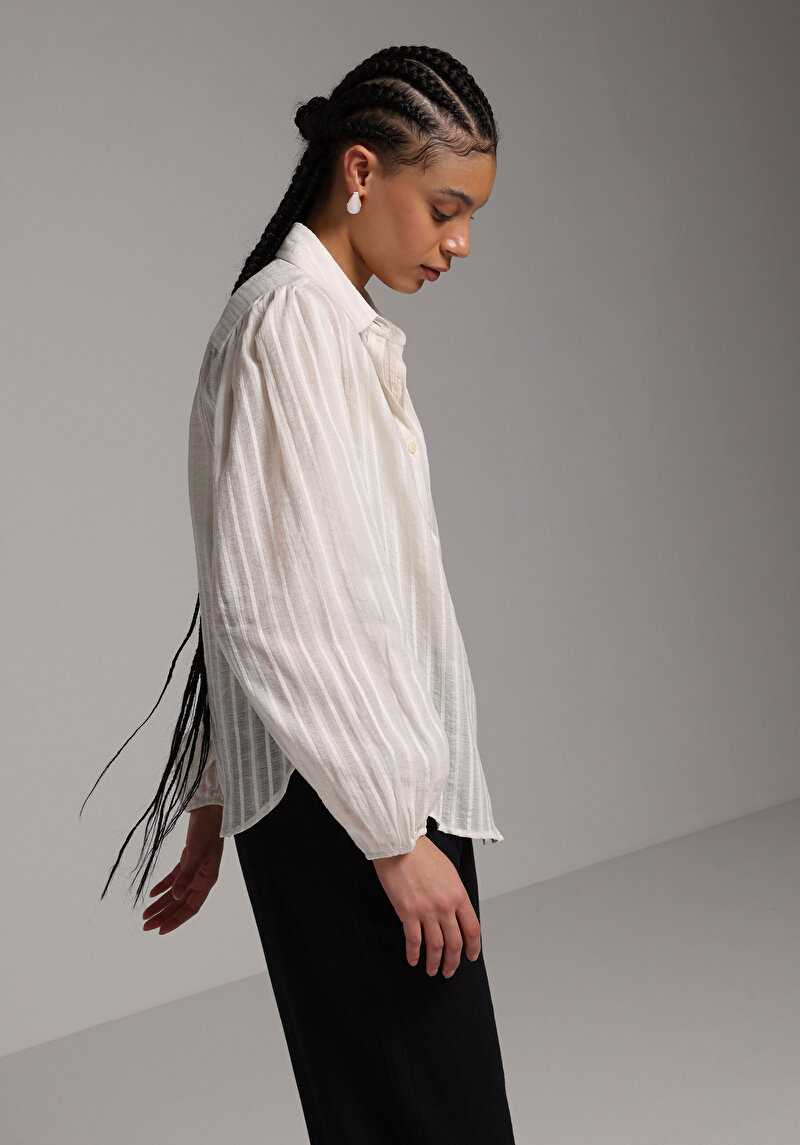 Зображення Сорочка З Довгим Рукавом Жіноча Бежева