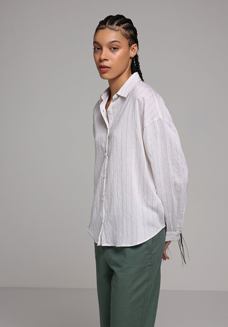 Зображення Сорочка З Довгим Рукавом Жіноча Біла