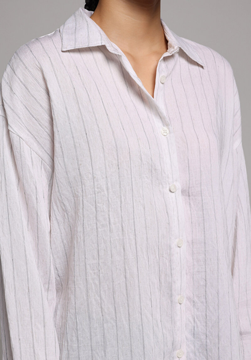 Показати інформацію про Сорочка З Довгим Рукавом Жіноча Біла