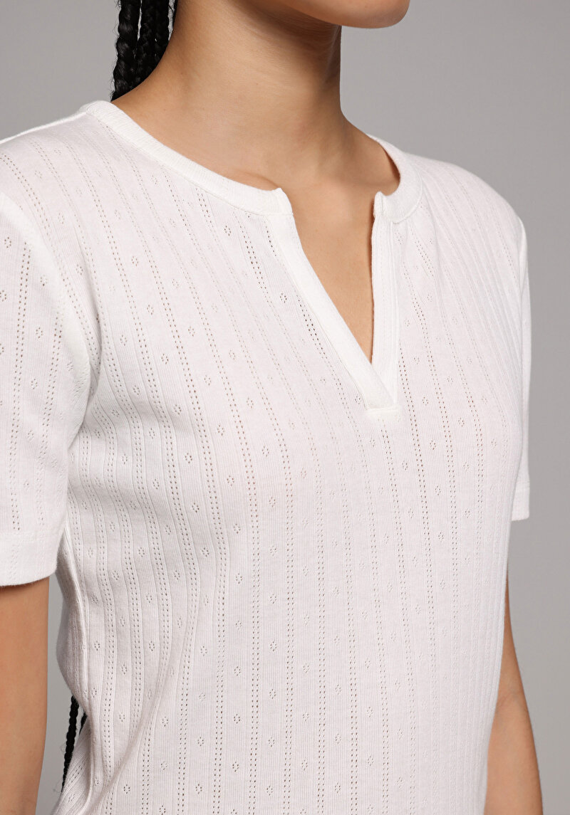 Показати інформацію про Блуза З Коротким Рукавом Жіночий Біла