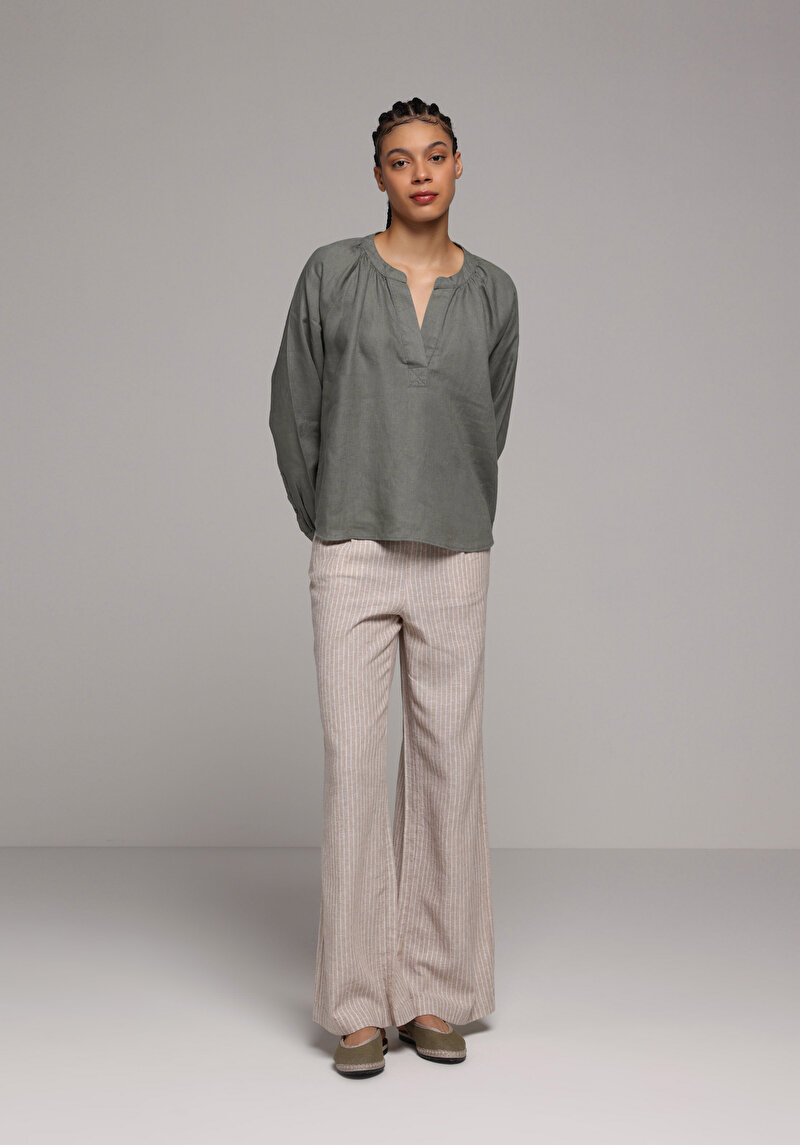 Показати інформацію про Сорочка З Довгим Рукавом Жіноча Зелена