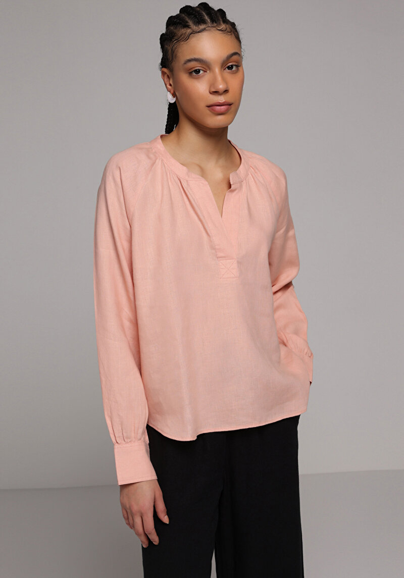 Зображення Сорочка З Довгим Рукавом Жіноча Помаранчева