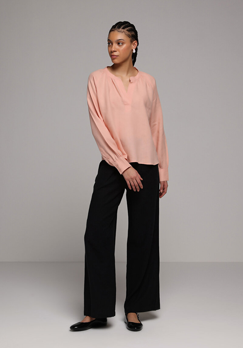 Зображення Сорочка З Довгим Рукавом Жіноча Помаранчева