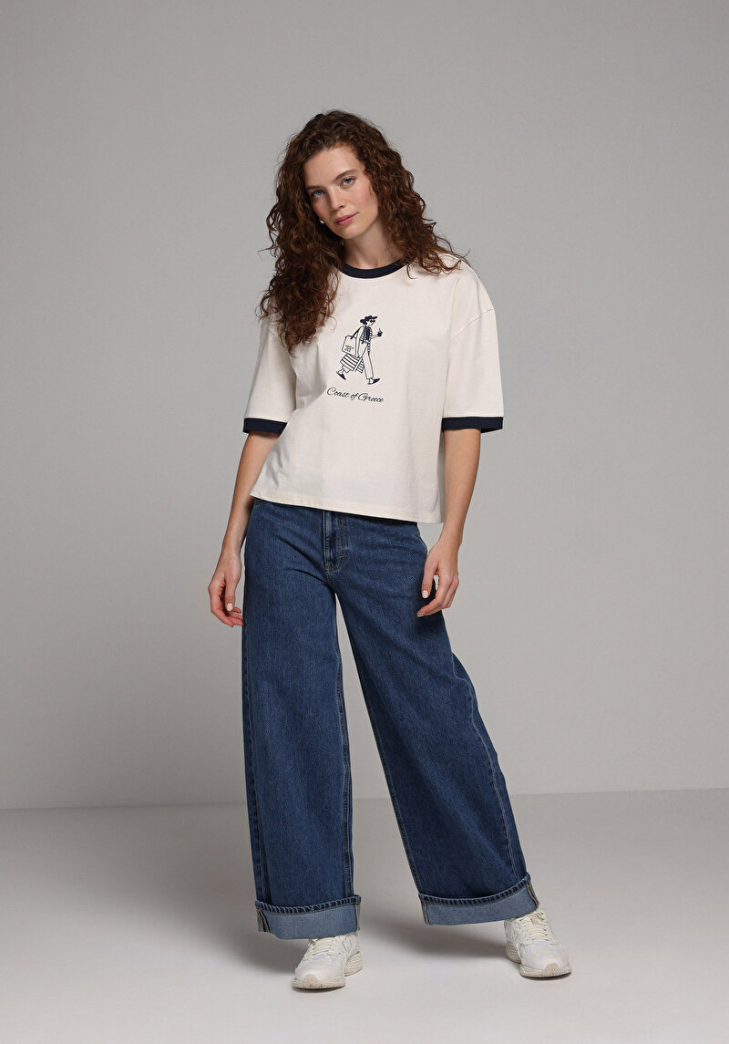 Показати інформацію про Футболка З Коротким Рукавом Жіноча Бежева