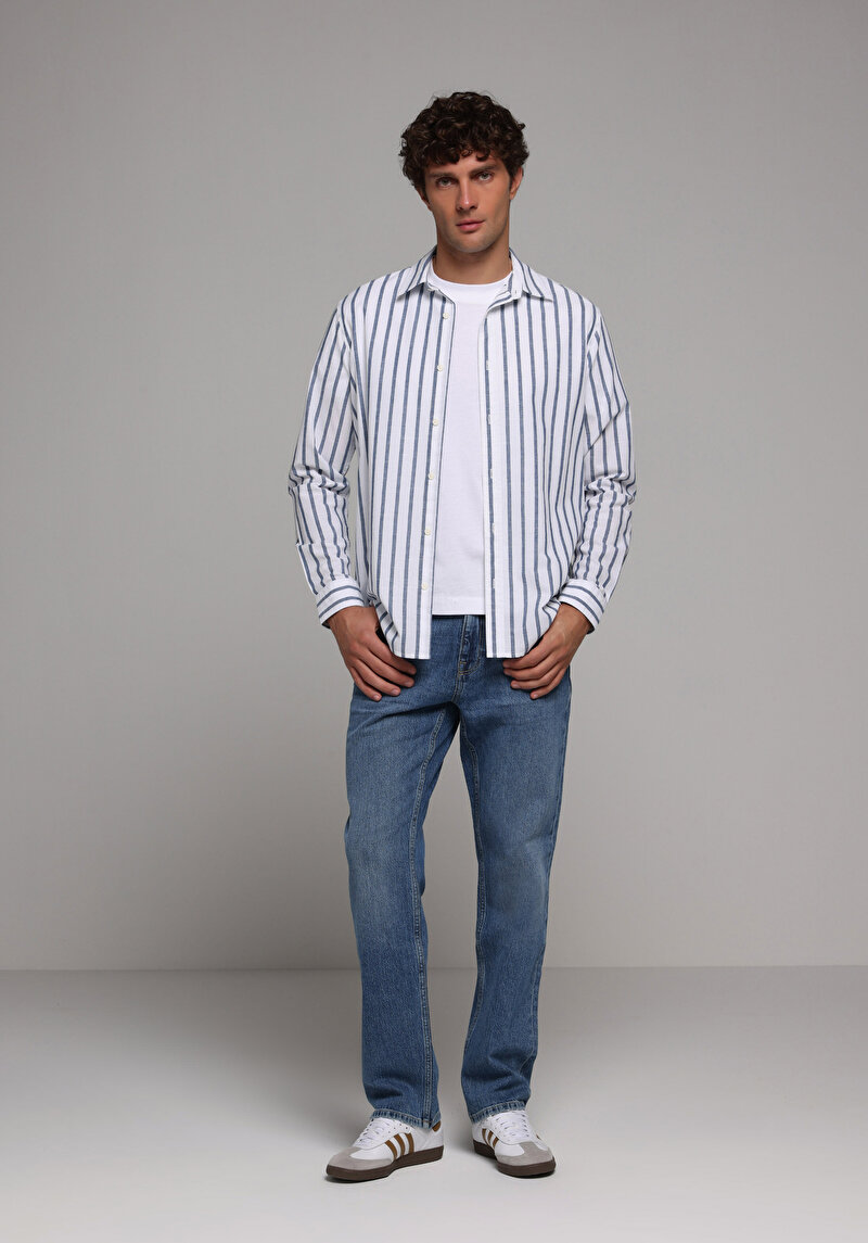 Зображення Сорочка З Довгим Рукавом Чоловіча Блакитна Cl1079443