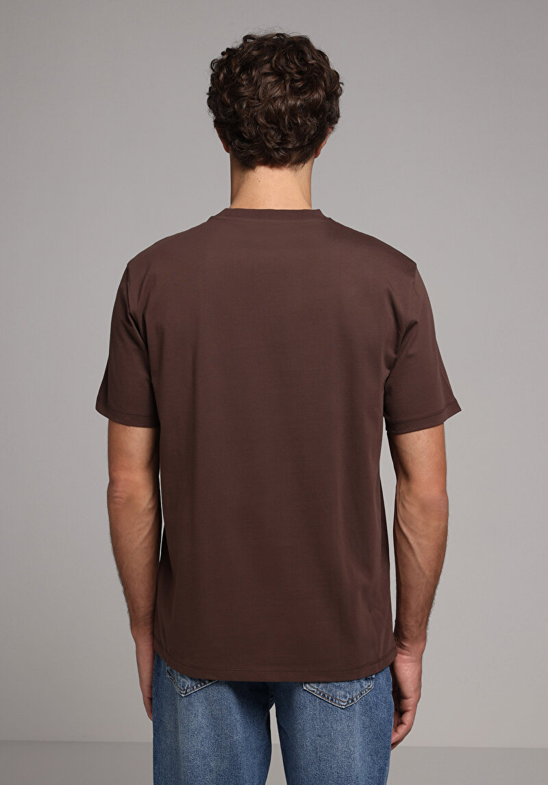 Показати інформацію про Футболка З Коротким Рукавом Чоловіча Коричнева