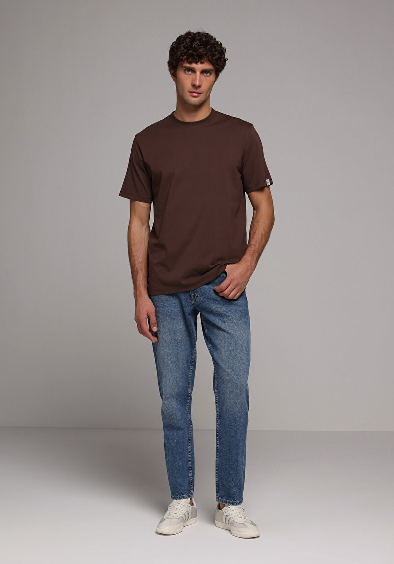 Зображення Футболка З Коротким Рукавом Чоловіча Коричнева