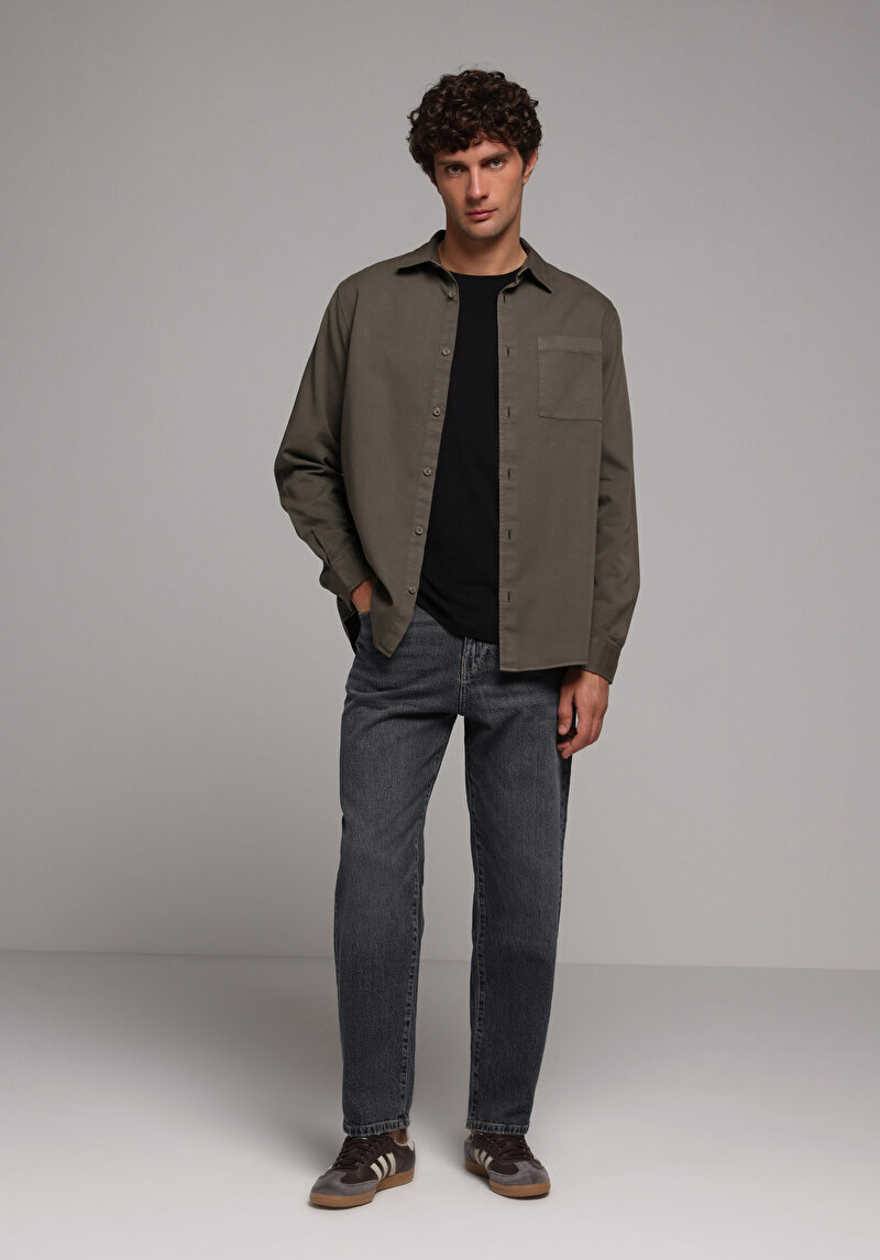 Показати інформацію про Сорочка З Довгим Рукавом Чоловіча Зелена  Cl1076516