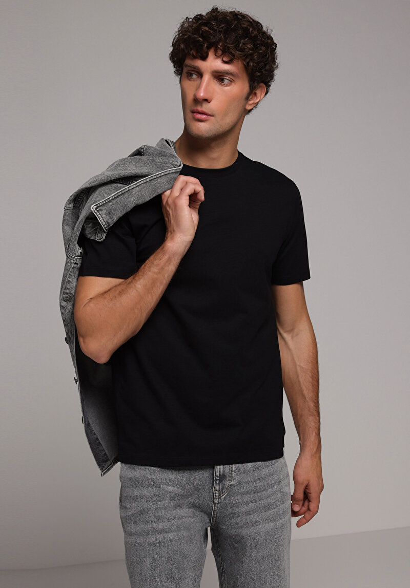 Зображення Футболка З Коротким Рукавом Чоловіча Чорна