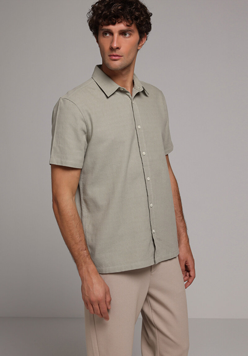 Зображення Сорочка З Коротким Рукавом Чоловіча Зелена Cl1078375