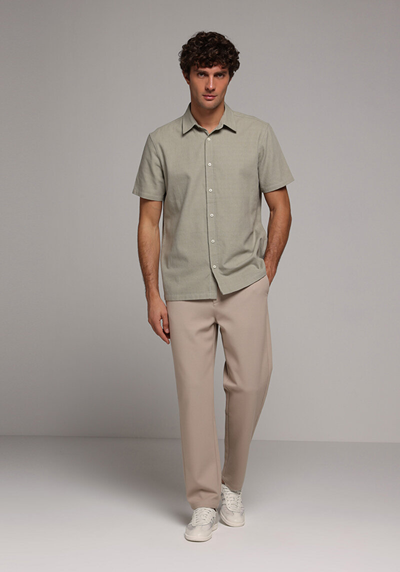 Показати інформацію про Сорочка З Коротким Рукавом Чоловіча Зелена  Cl1078375