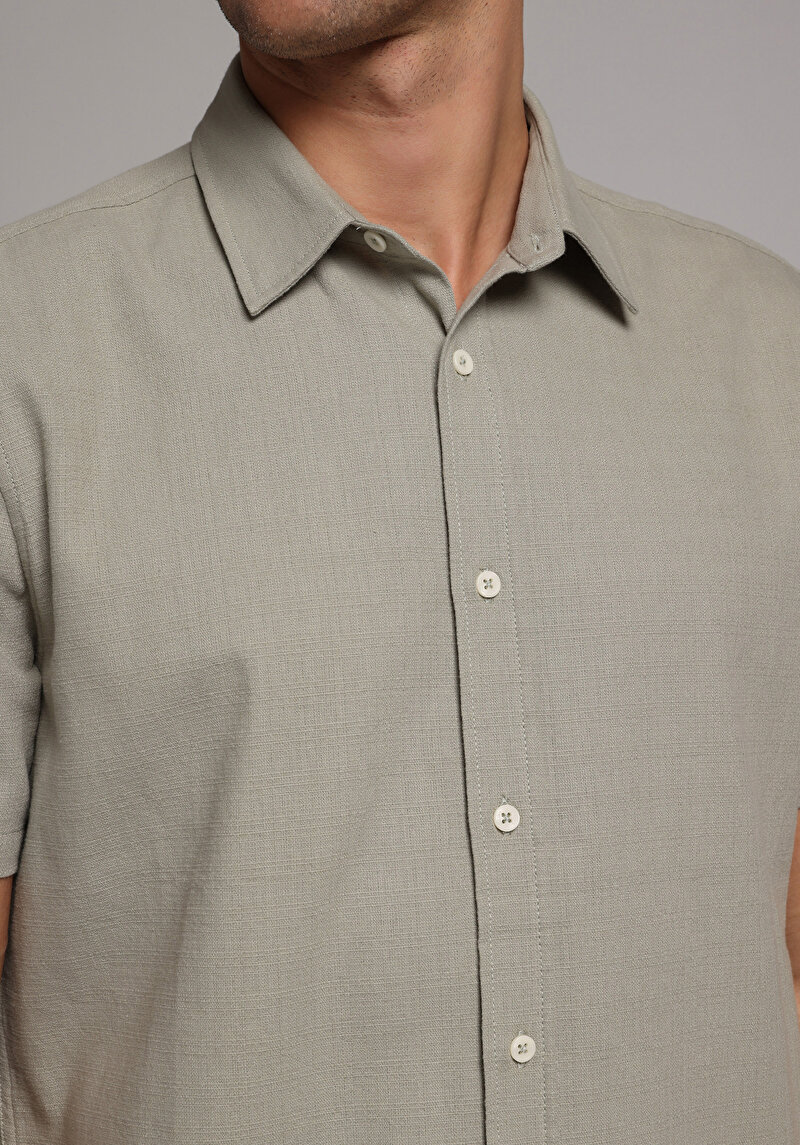 Зображення Сорочка З Коротким Рукавом Чоловіча Зелена Cl1078375