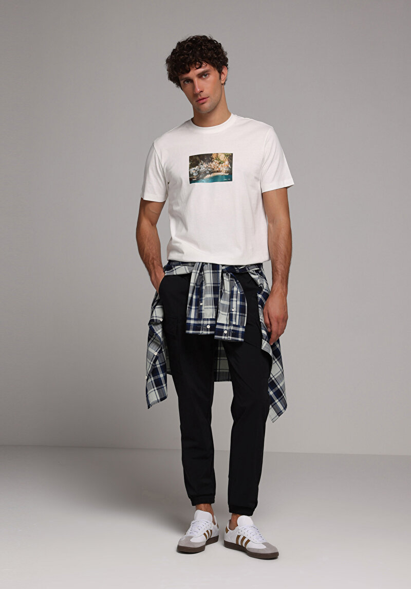 Показати інформацію про Футболка З Коротким Рукавом Чоловіча Біла