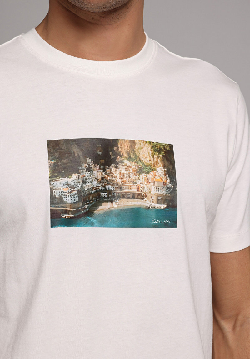 Показати інформацію про Футболка З Коротким Рукавом Чоловіча Біла