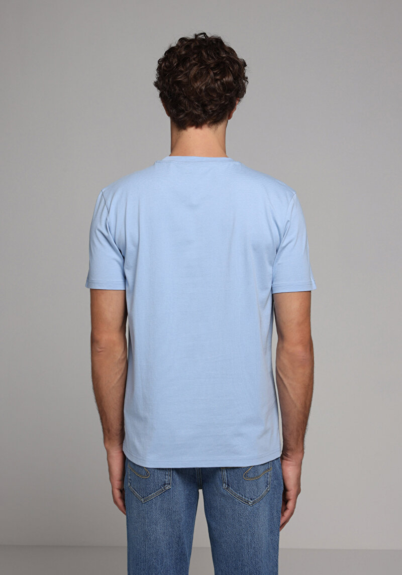 Зображення Футболка З Коротким Рукавом Чоловіча Блакитна