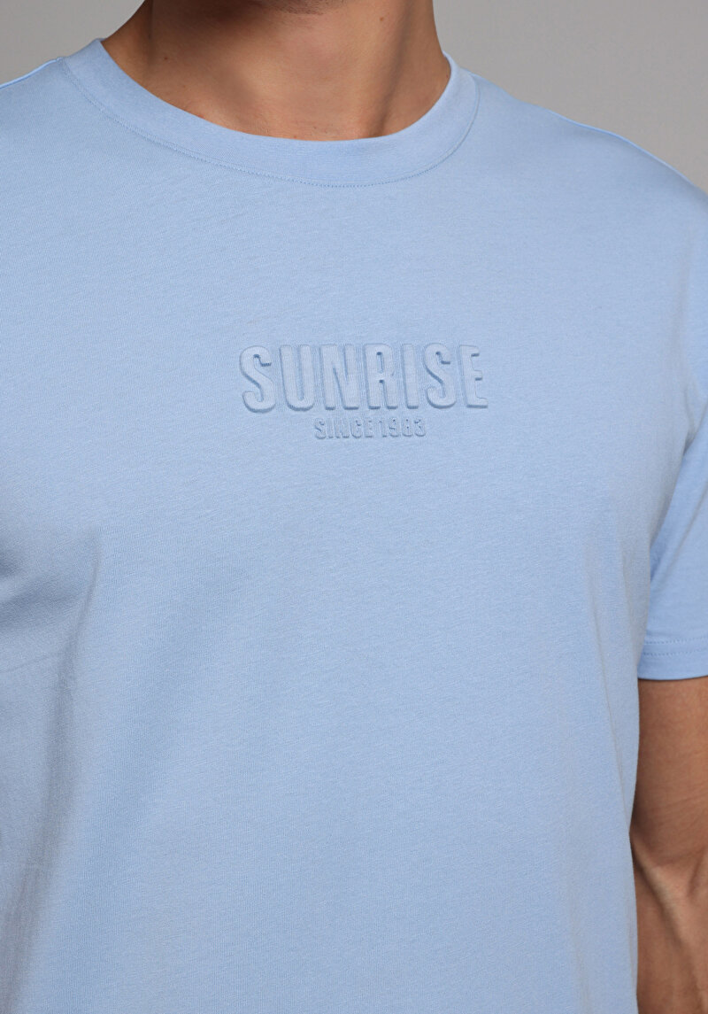 Зображення Футболка З Коротким Рукавом Чоловіча Блакитна