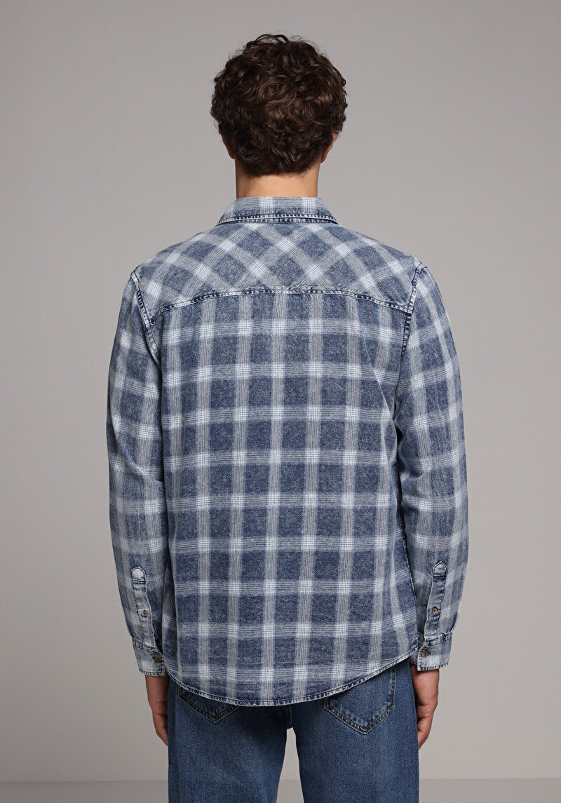 Зображення Сорочка З Довгим Рукавом Чоловіча Блакитна Cl1078994