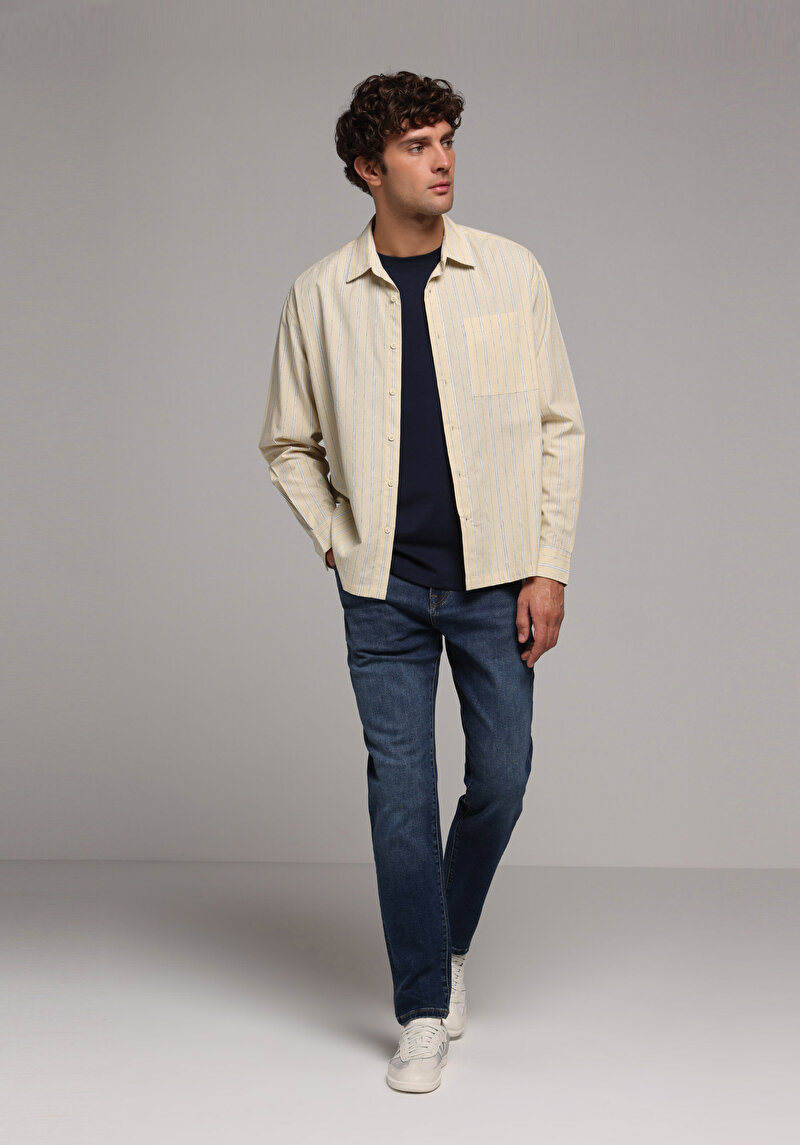 Показати інформацію про Сорочка З Довгим Рукавом Чоловіча Жовта  Cl1079095