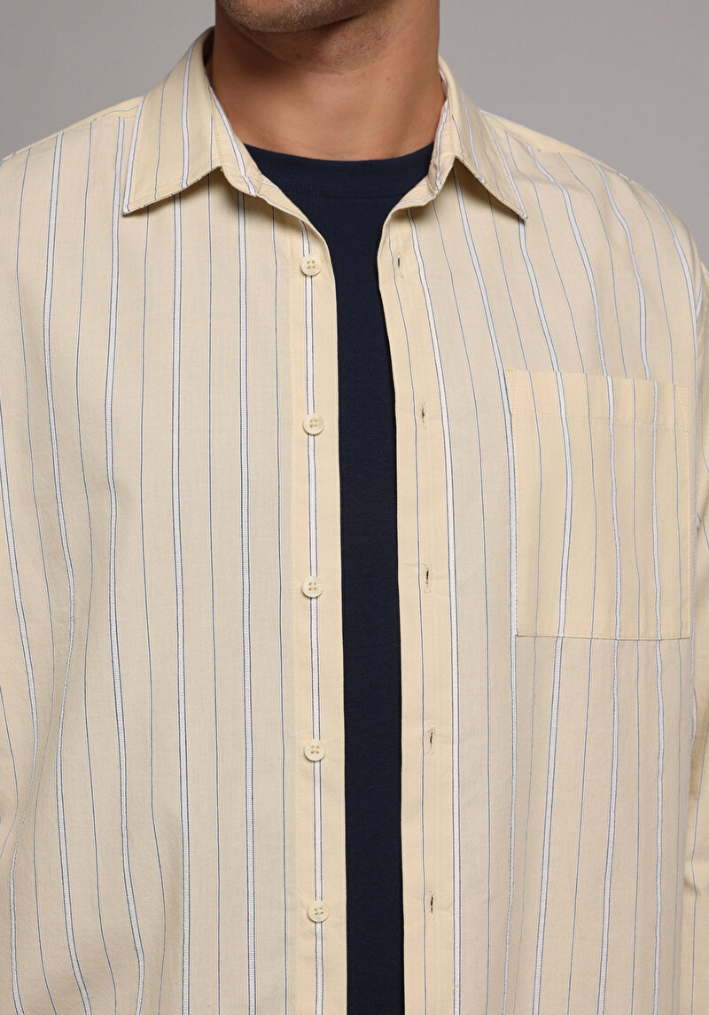 Показати інформацію про Сорочка З Довгим Рукавом Чоловіча Жовта  Cl1079095