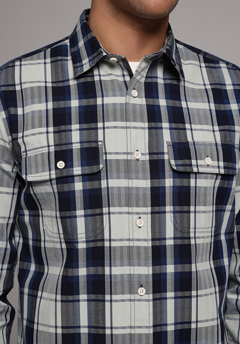 Зображення Сорочка З Довгим Рукавом Чоловіча Синя Cl1079219