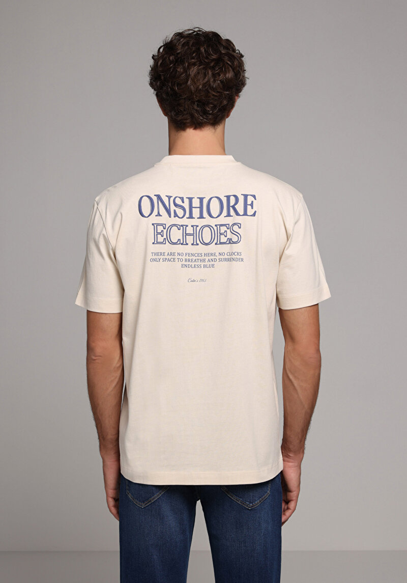 Зображення Футболка З Коротким Рукавом Чоловіча Бежева